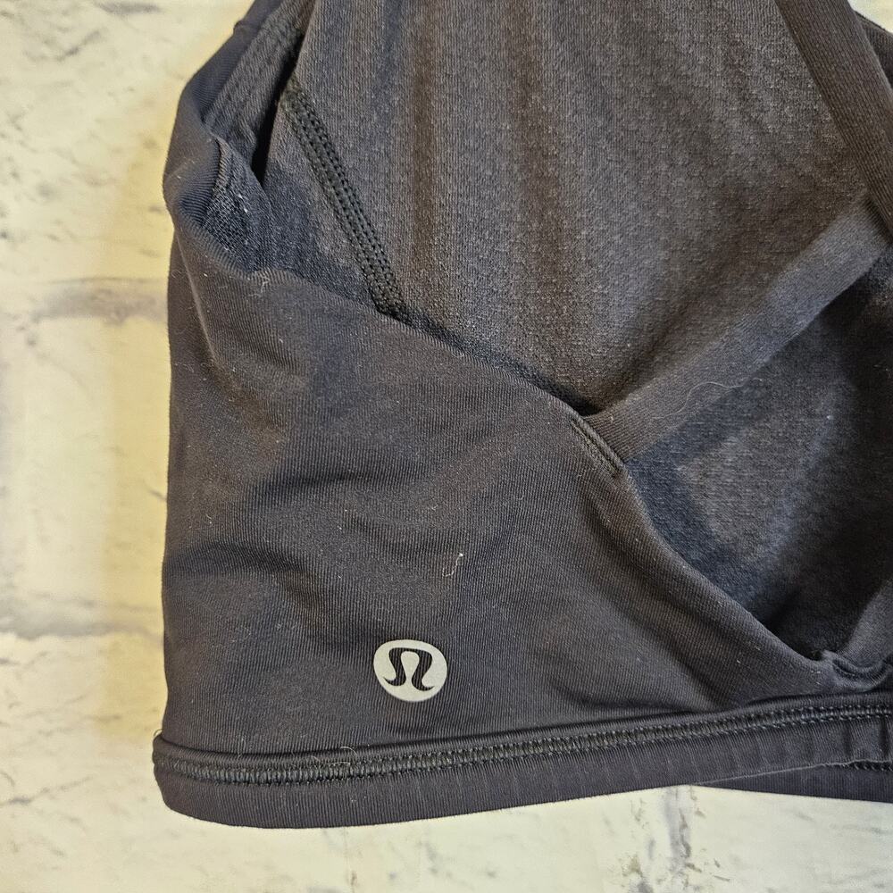 Lululemon Free To Be Serene Bra Black Strappy Criss Cross Back Yoga Size 12 C/D - Picture 3 of 5